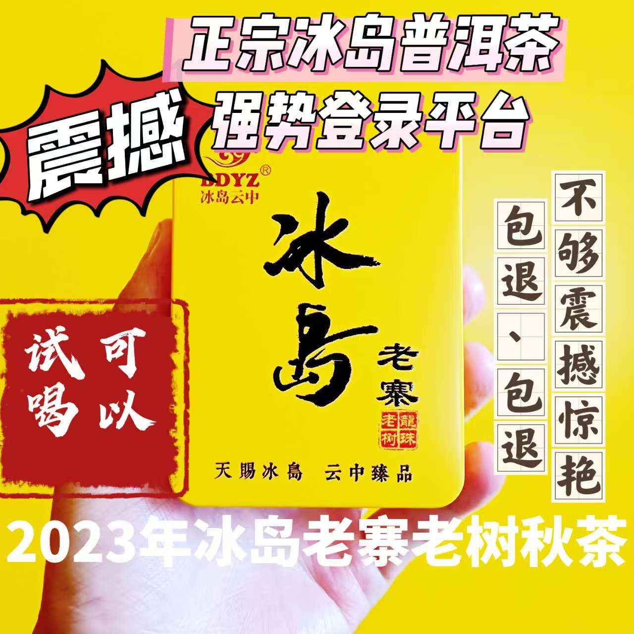 冰岛老寨老树纯料普洱茶生茶(无冰岛不普洱,回甘一整天)